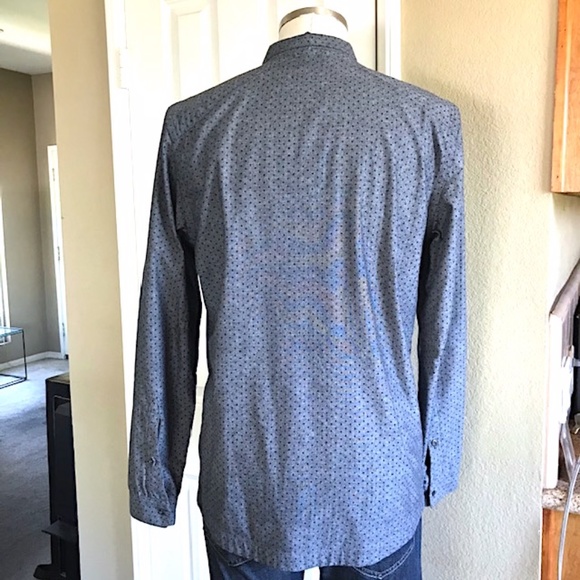 Ch. Dot Print Cotton Chambray L/S Button Up NWOT/L - Picture 6 of 10